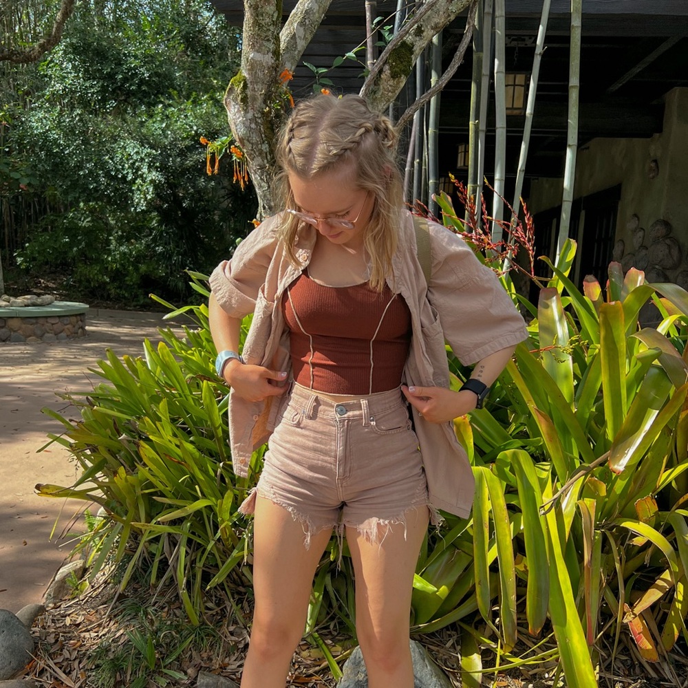 Windsor Terracotta Ribbed Crop Top